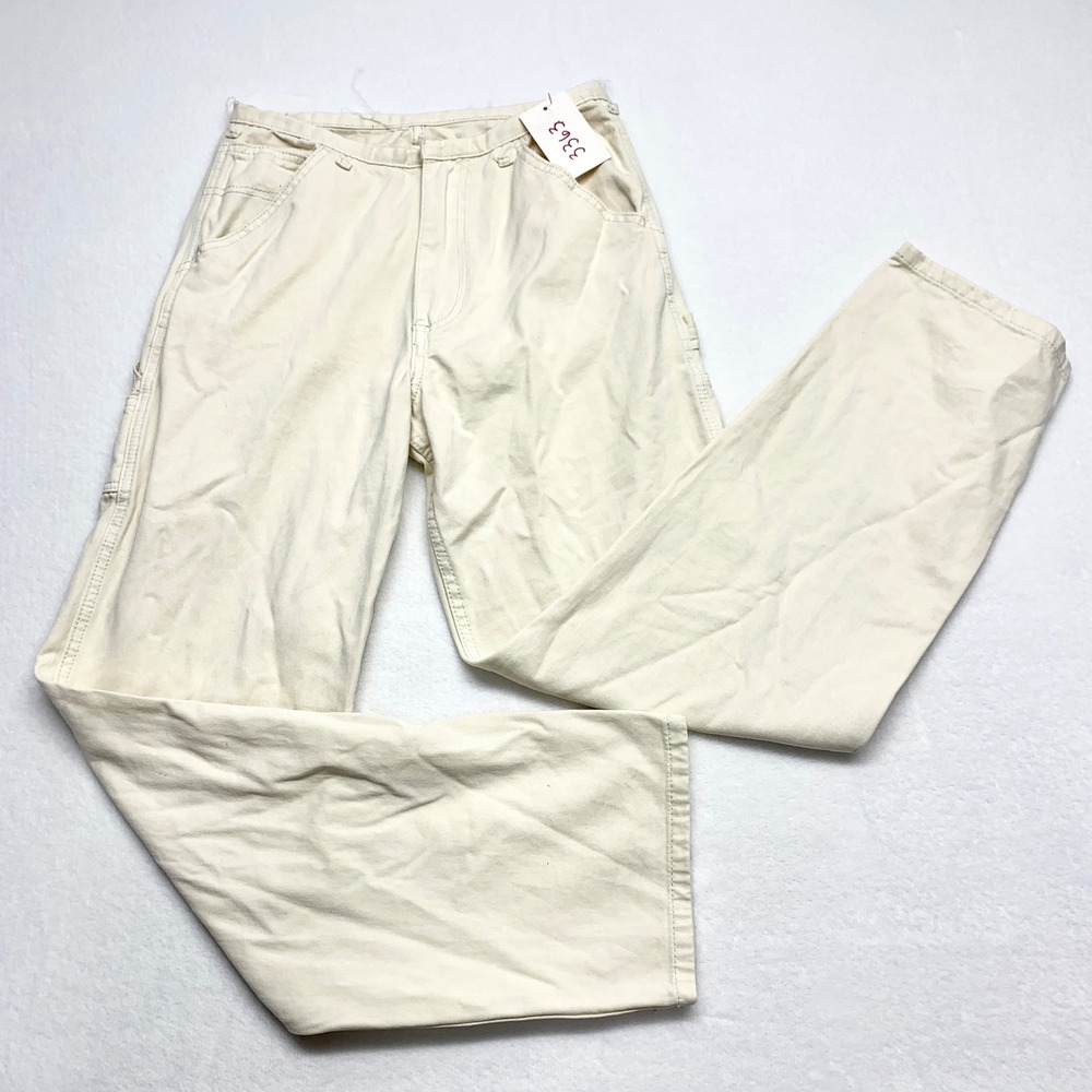 J. Galt Shanghai Carpenter Pants Womens Size S‎ Cream Utility Workwear Cotton